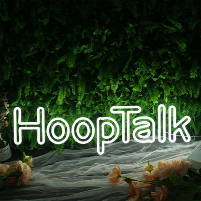 Hoop Talk White Led Neon Sign - Shineneon