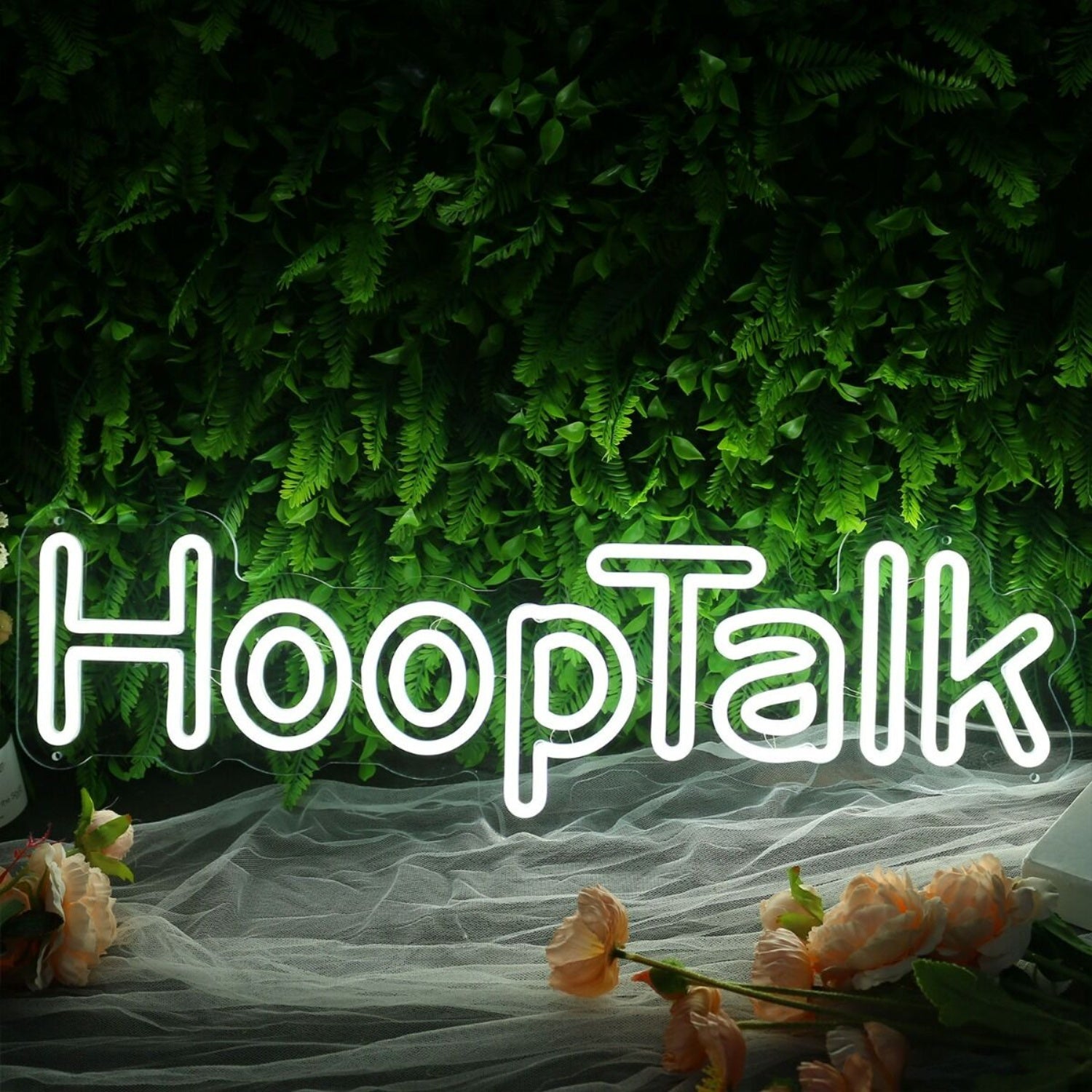 Hoop Talk White Led Neon Sign - Shineneon