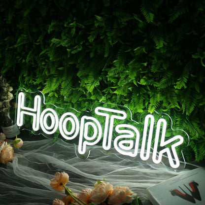 Hoop Talk White Led Neon Sign - Shineneon