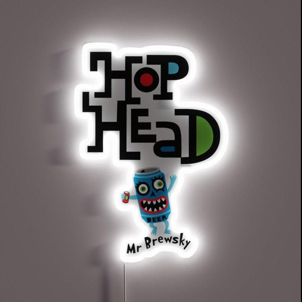 Hop Head Mr Brewsky Light Rgb Led Neon Sign - Shineneon