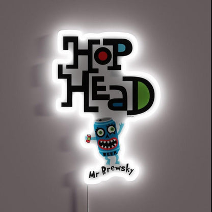 Hop Head Mr Brewsky Light Rgb Led Neon Sign - Shineneon