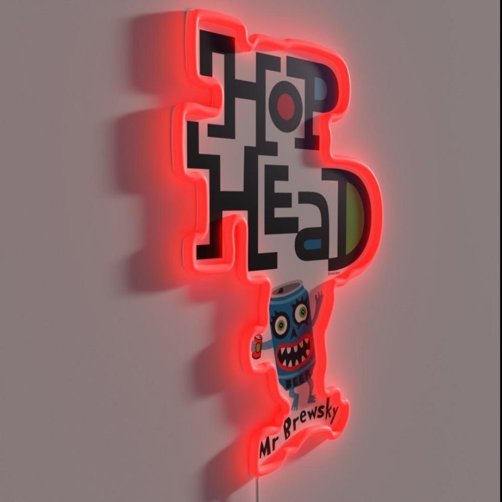 Hop Head Mr Brewsky Light Rgb Led Neon Sign - Shineneon