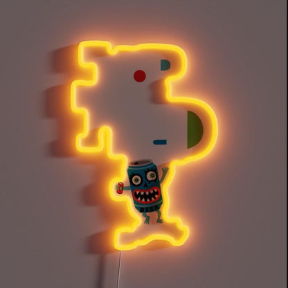 Hop Head Mr Brewsky On Darks Rgb Led Neon Sign - Shineneon