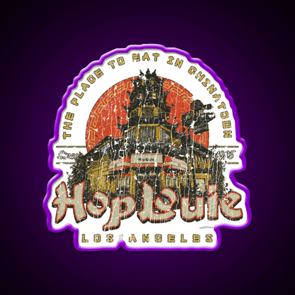 Hop Louie Los Angeles Led Neon Sign Chinese Food Rgb Color - Shineneon