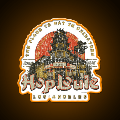 Hop Louie Los Angeles Led Neon Sign Chinese Food Rgb Color - Shineneon