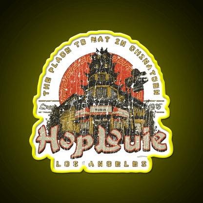 Hop Louie Los Angeles Led Neon Sign Chinese Food Rgb Color - Shineneon
