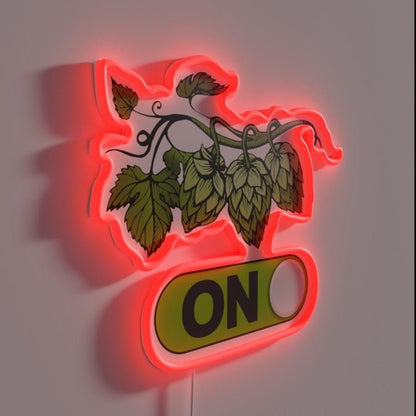 Hop On Bring Some Hops And Letsbrew Rgb Led Neon Sign - Shineneon