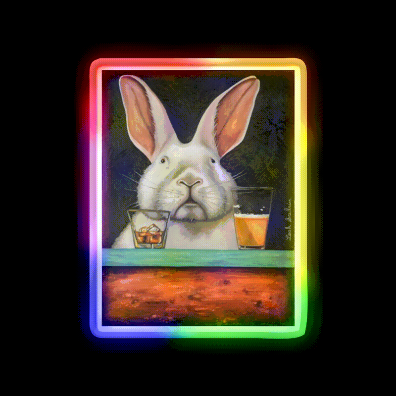 Hop Scotch Man Cave Bar Led Neon Sign Rgb Color - LED neon sign close-up detail