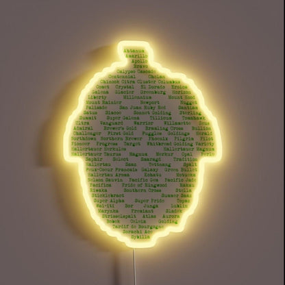 Hop Varieties Of The World Rgb Led Neon Sign - Shineneon