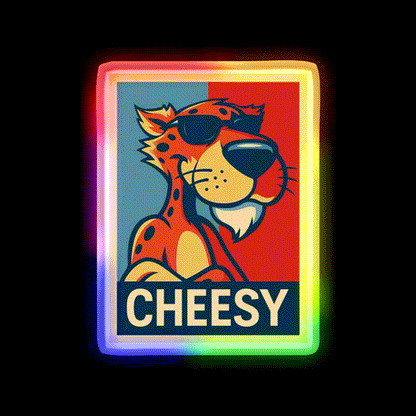 Hope Chester Cheetah Snack Food Led Neon Sign For Snack Room Rgb Color - LED neon sign close-up detail