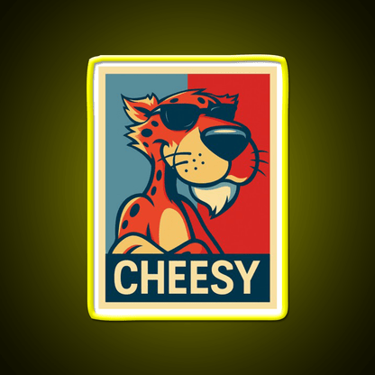 Hope Chester Cheetah Snack Food Led Neon Sign For Snack Room Rgb Color - Shineneon