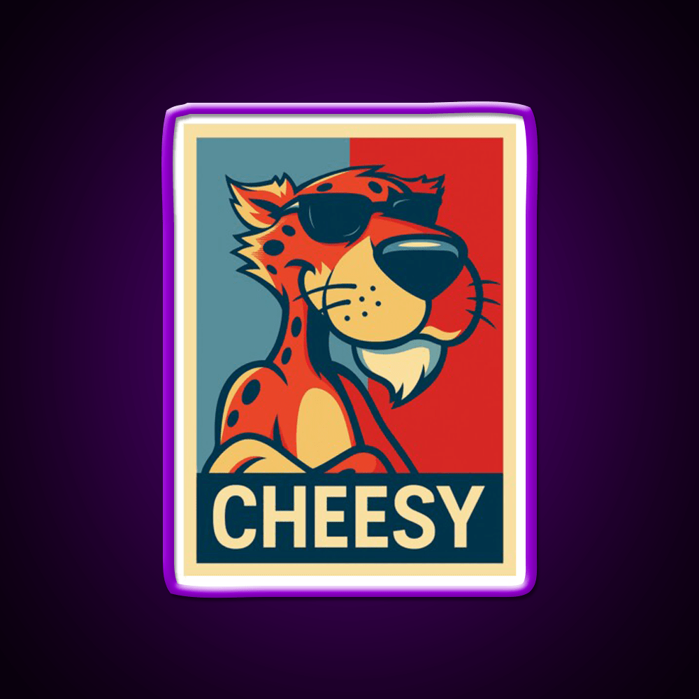 Hope Chester Cheetah Snack Food Led Neon Sign For Snack Room Rgb Color - Shineneon