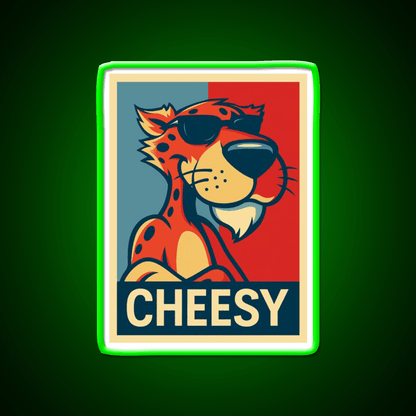 Hope Chester Cheetah Snack Food Led Neon Sign For Snack Room Rgb Color - Shineneon