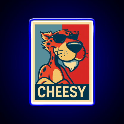 Hope Chester Cheetah Snack Food Led Neon Sign For Snack Room Rgb Color - Shineneon