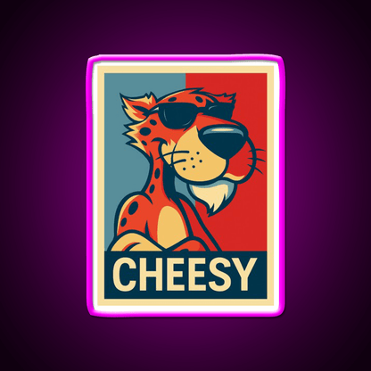 Hope Chester Cheetah Snack Food Led Neon Sign Rgb Color - Shineneon