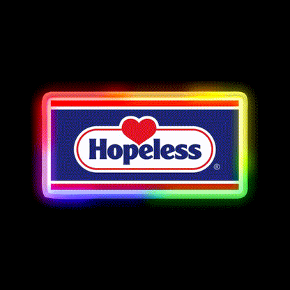 Hopeless Nihilistic Parody Of Snack Brand Logo Snack Food Led Neon Sign Rgb Color