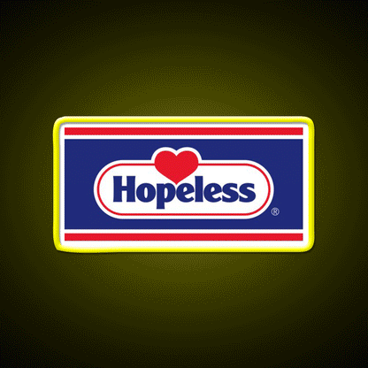 Hopeless Nihilistic Parody Of Snack Brand Logo Snack Food Led Neon Sign Rgb Color - Custom LED neon sign front view