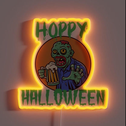 Hoppy Halloween Rgb Led Neon Sign - Shineneon