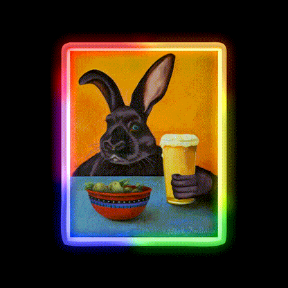 Hoppy Hour Man Cave Bar Led Neon Sign Rgb Color - LED neon sign close-up detail