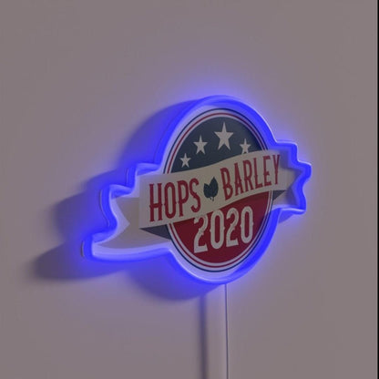 Hops And Barley 2020 Beer Satire Rgb Led Neon Sign - Shineneon