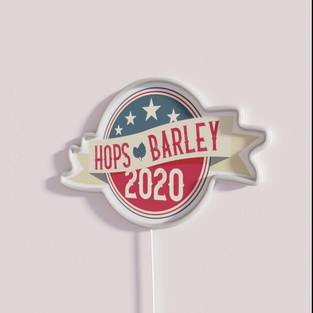 Hops And Barley 2020 Beer Satire Rgb Led Neon Sign - Shineneon