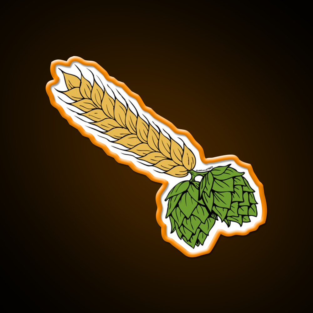 Hops And Barley Beer Bar Decor Led Neon Sign Rgb Color - LED neon sign view 6