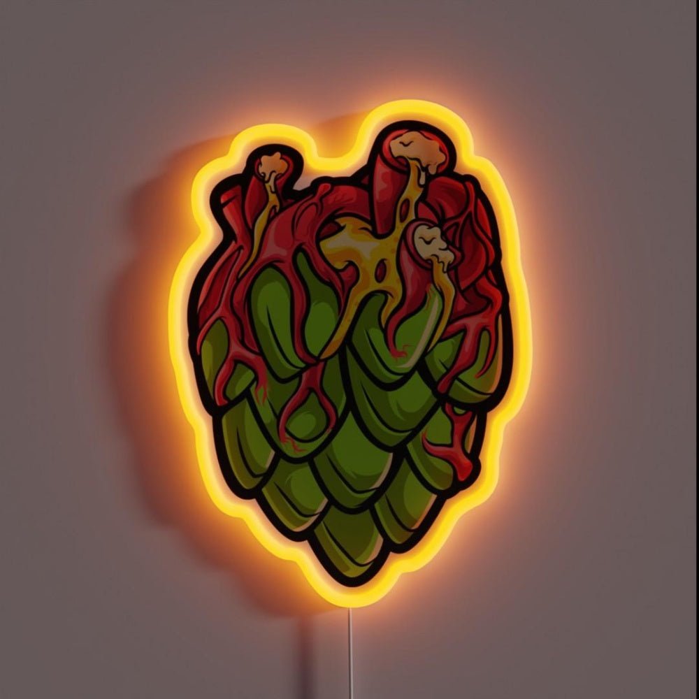 Hops Craft Beer Heart Brewer Hobby Brewer Rgb Led Neon Sign - Shineneon