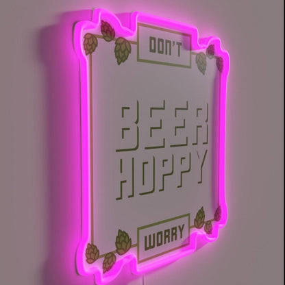 Hops Craft Beer Saying Hobby Brewer Brewer Rgb Led Neon Sign - Shineneon