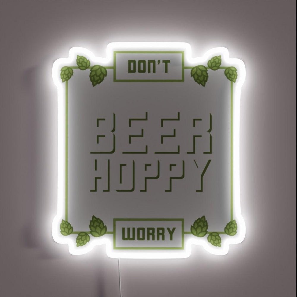Hops Craft Beer Saying Hobby Brewer Brewer Rgb Led Neon Sign - Shineneon