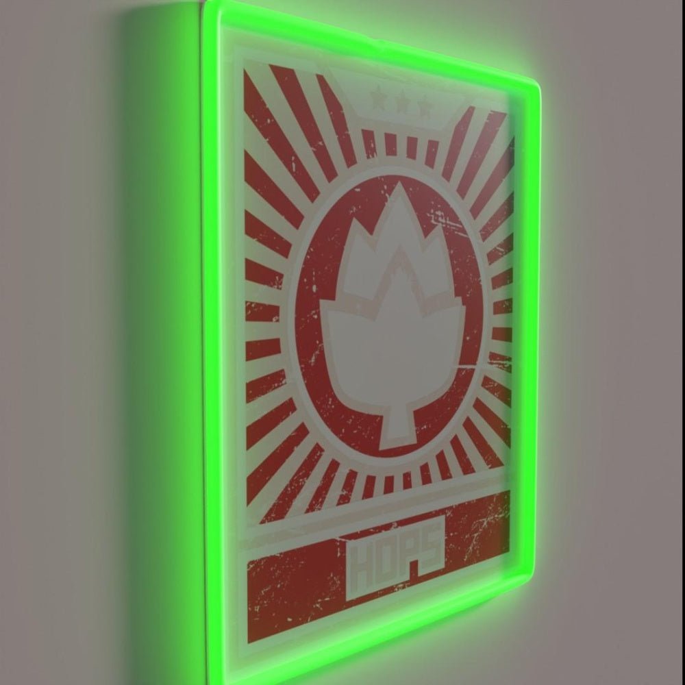 Hops Vintage Style Craft Beer Rgb Led Neon Sign - Shineneon