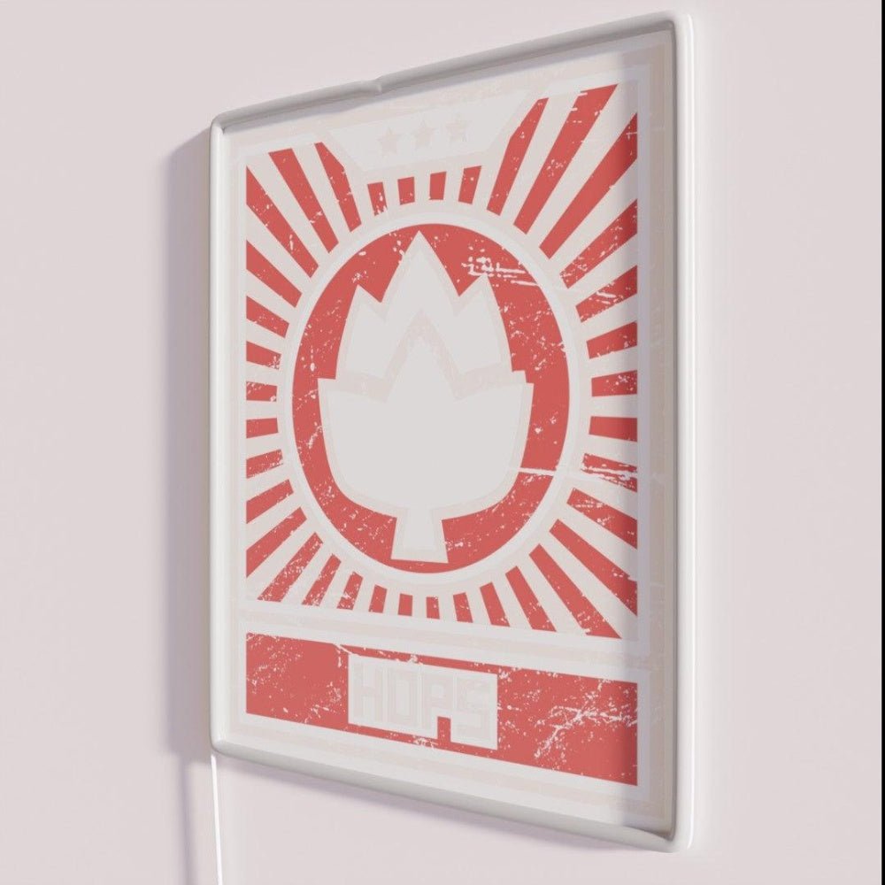 Hops Vintage Style Craft Beer Rgb Led Neon Sign - Shineneon