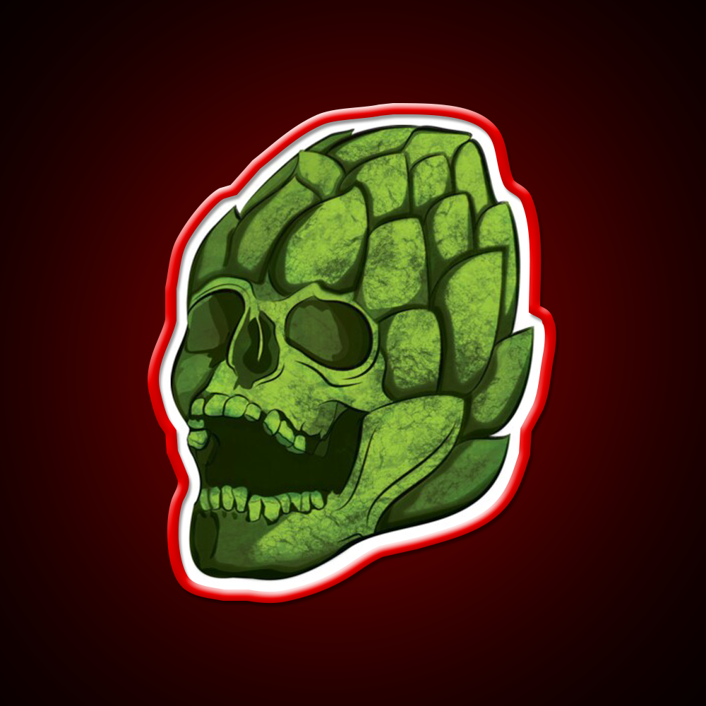 Hopskull Beer Bar Decor Led Neon Sign Rgb Color