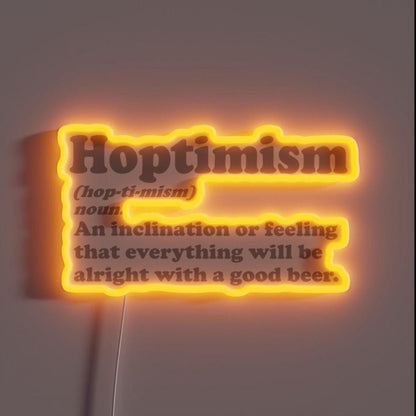 Hoptimism Beer Drinker Rgb Led Neon Sign - Shineneon