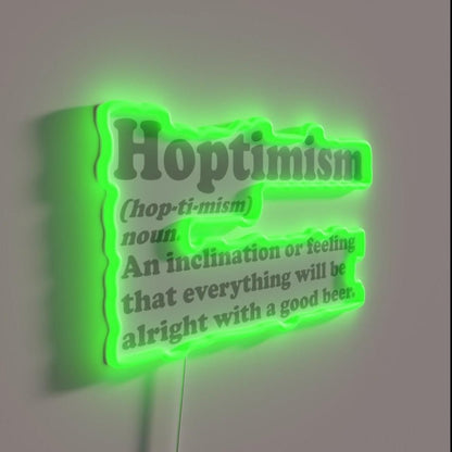 Hoptimism Beer Drinker Rgb Led Neon Sign - Shineneon