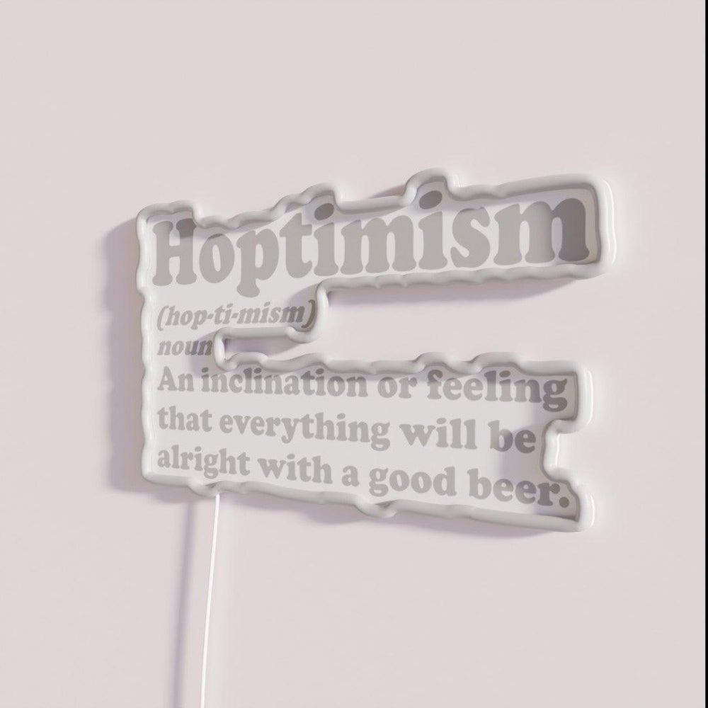 Hoptimism Beer Drinker Rgb Led Neon Sign - Shineneon