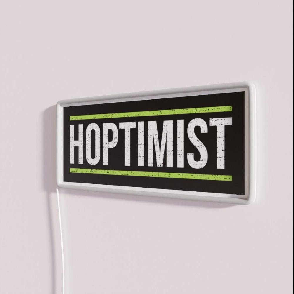 Hoptimist Craft Beer Distressed Design Rgb Led Neon Sign - Shineneon