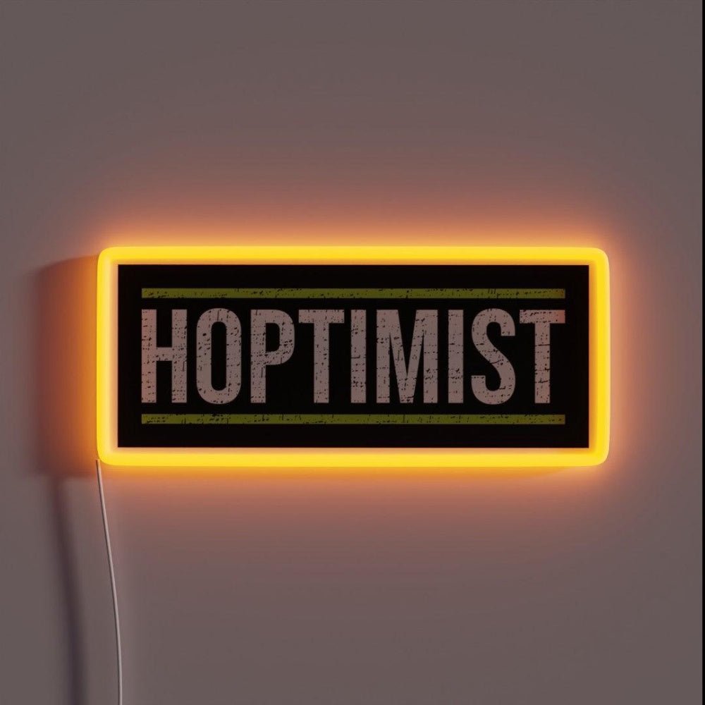 Hoptimist Craft Beer Distressed Design Rgb Led Neon Sign - Shineneon