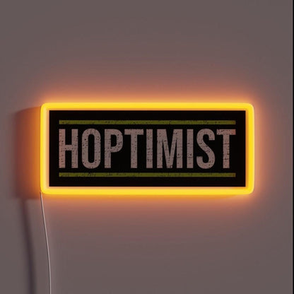 Hoptimist Craft Beer Distressed Design Rgb Led Neon Sign - Shineneon