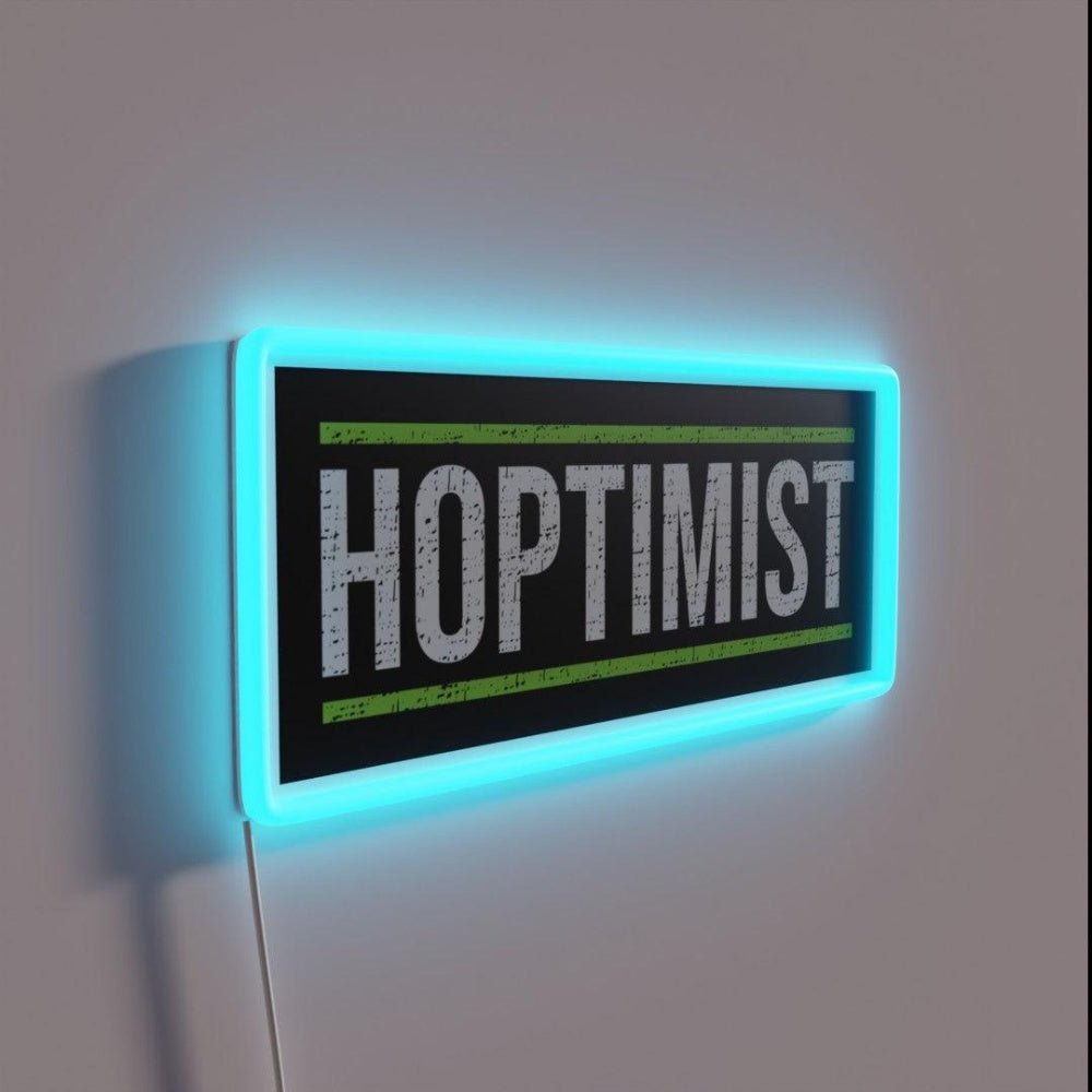 Hoptimist Craft Beer Distressed Design Rgb Led Neon Sign - Shineneon