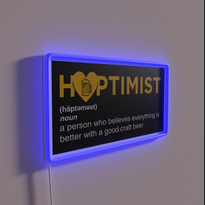 Hoptimist Definition Craft Beer Design Rgb Led Neon Sign Bar Wall Decor - Shineneon