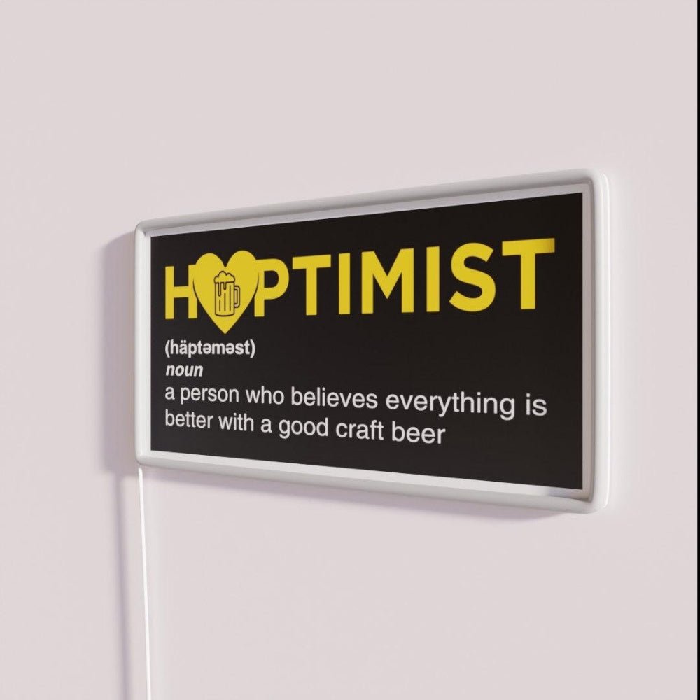 Hoptimist Definition Craft Beer Design Rgb Led Neon Sign Bar Wall Decor - Shineneon