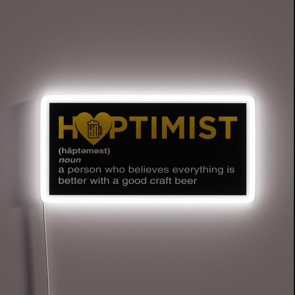 Hoptimist Definition Craft Beer Design Rgb Led Neon Sign Bar Wall Decor - Shineneon