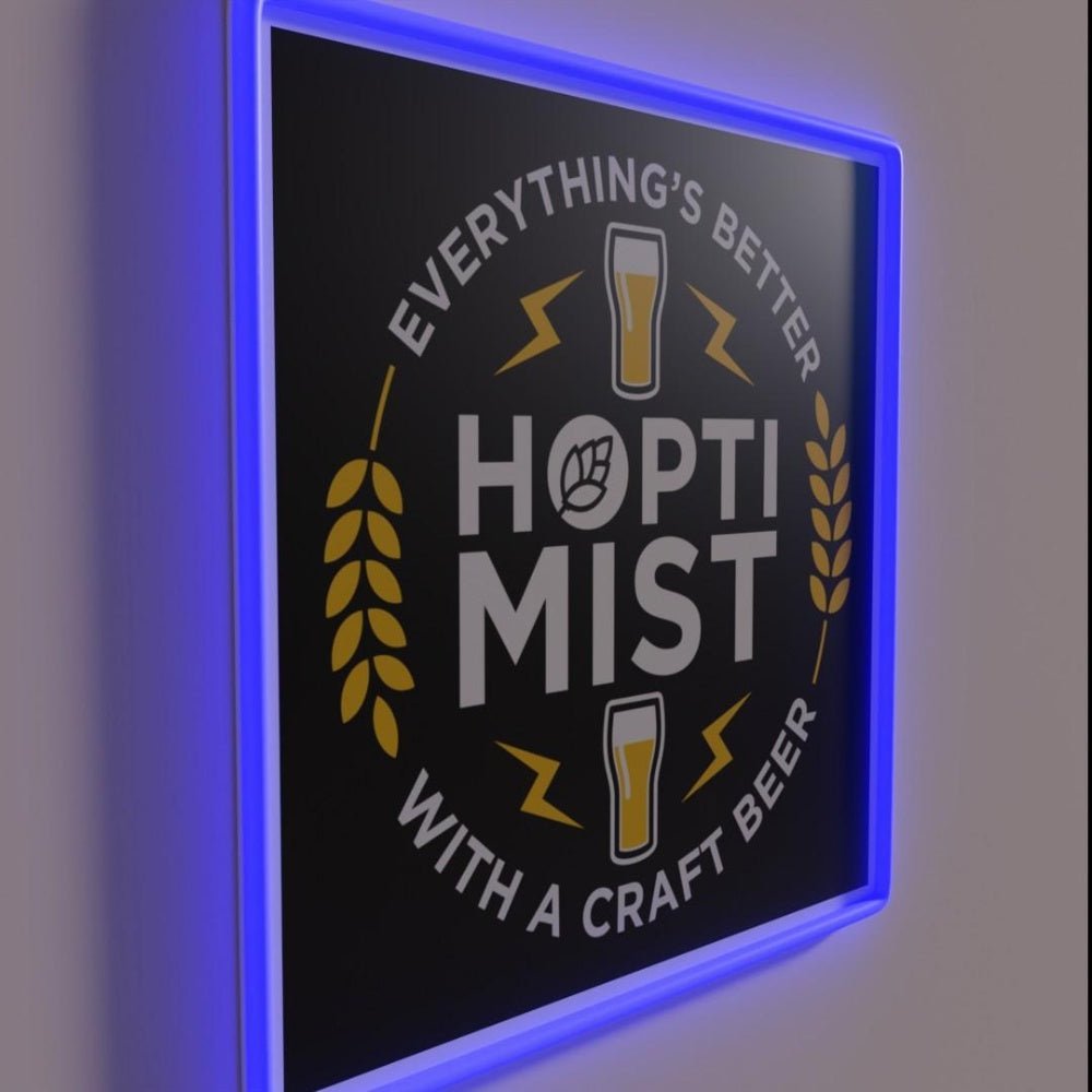Hoptimist Everythings Better Withe Craft Beer Rgb Led Neon Sign - Shineneon