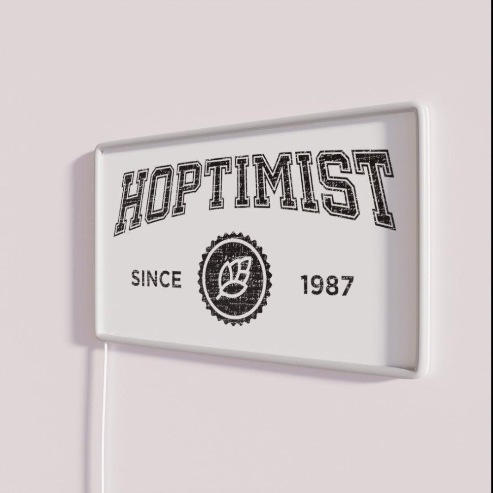 Hoptimist University Style 1987 Craft Beer Rgb Led Neon Sign Bar Wall Art - Shineneon