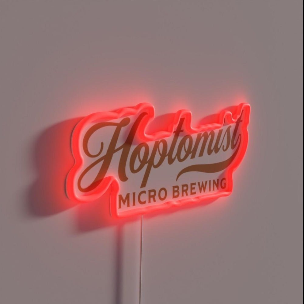 Hoptomist Hops Beer Brewing Microbrewery Brew Rgb Led Neon Sign - Shineneon