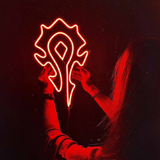 Horde Symbol Gaming Wall Art Led Neon Sign For Game Room