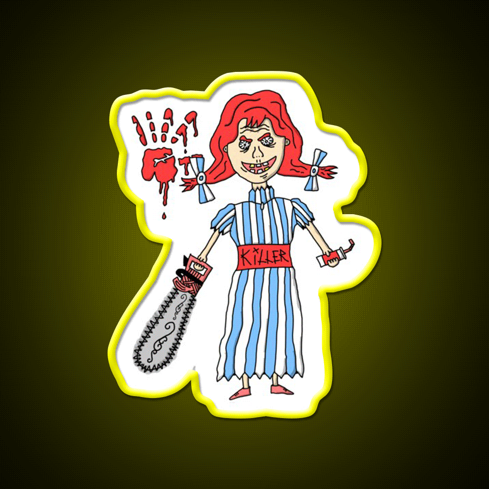 Horrorwendy Fast Food Led Neon Sign For Burger Place Rgb Color