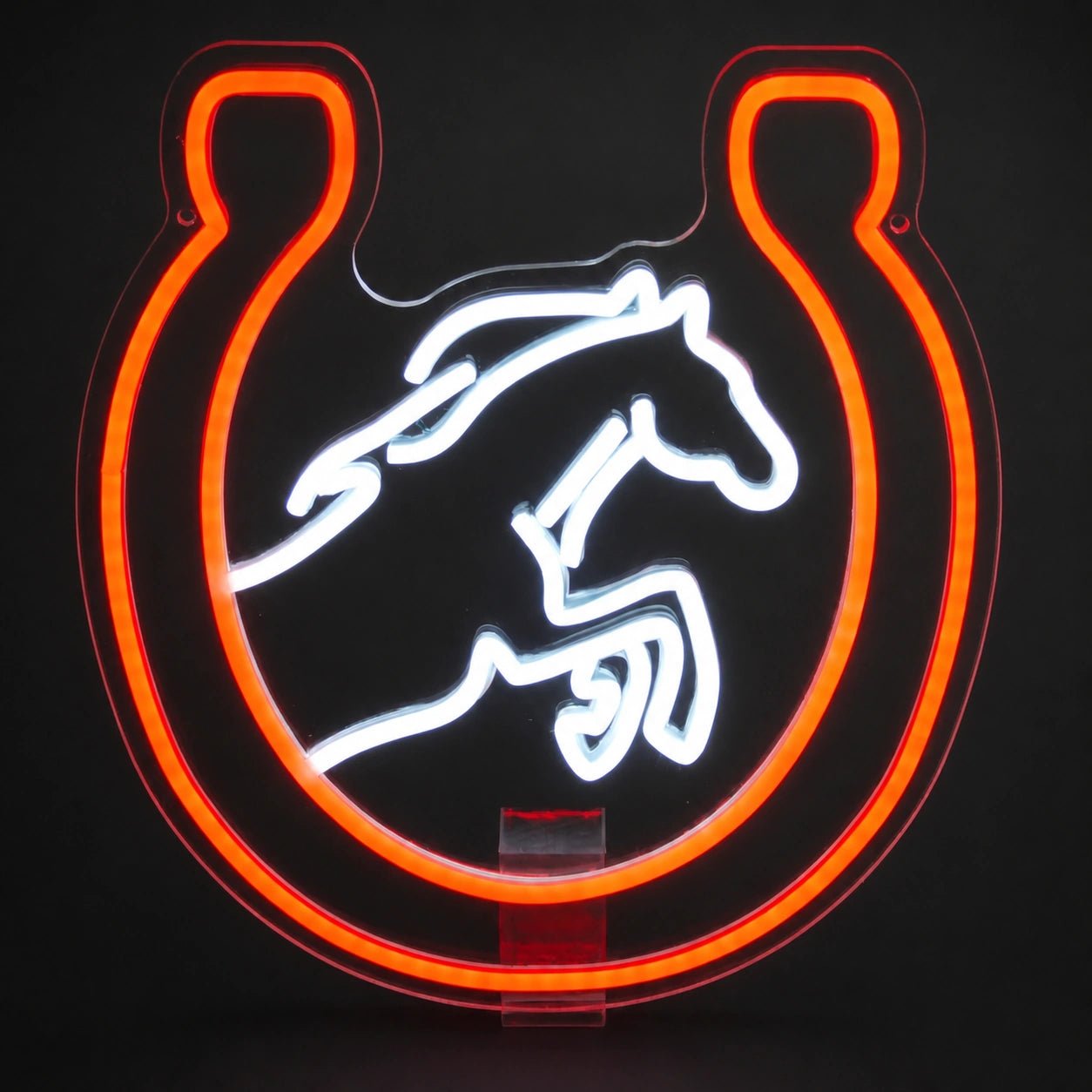 Horse Head Horseshoe Vintage LED Neon Sign - Shineneon