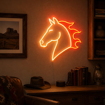 Horse Head LED Neon Sign size image