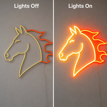 Horse Head LED Neon Sign main product image